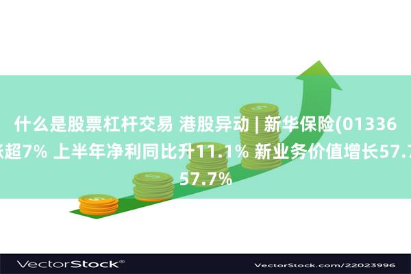 什么是股票杠杆交易 港股异动 | 新华保险(01336)涨超7% 上半年净利同比升11.1% 新业务价值增长57.7%