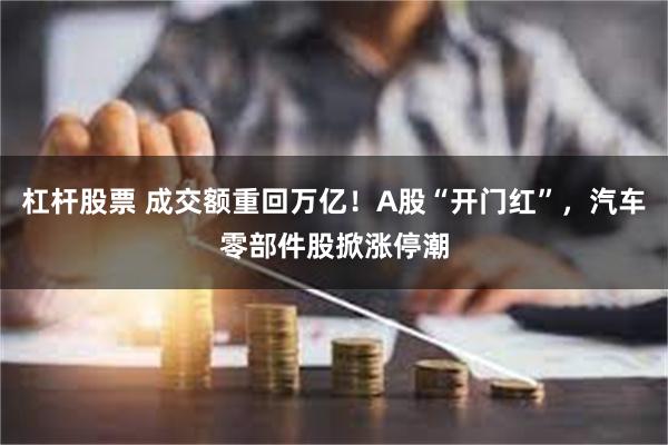 杠杆股票 成交额重回万亿！A股“开门红”，汽车零部件股掀涨停潮